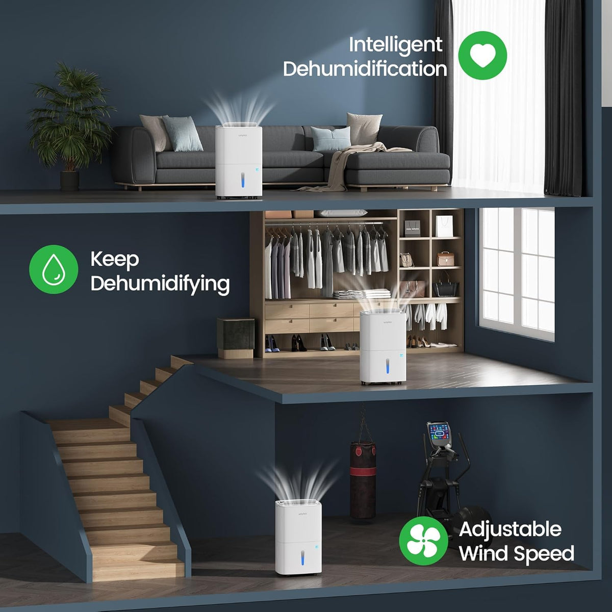 80 Pints Energy Star Dehumidifier with Drain Hose G51889
