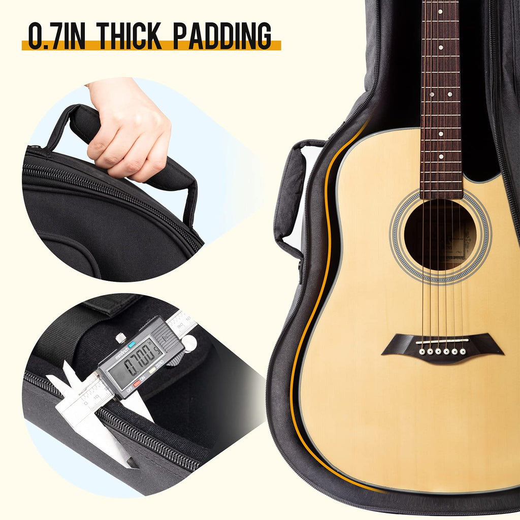 Soft Padded Acoustic Guitar Case with 5 Pockets F3519