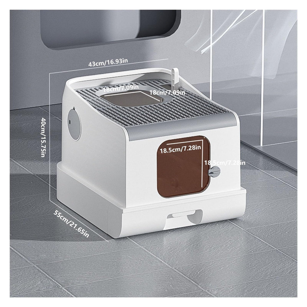 Fully Enclosed Extra Large Cat Litter Box with Lid H514