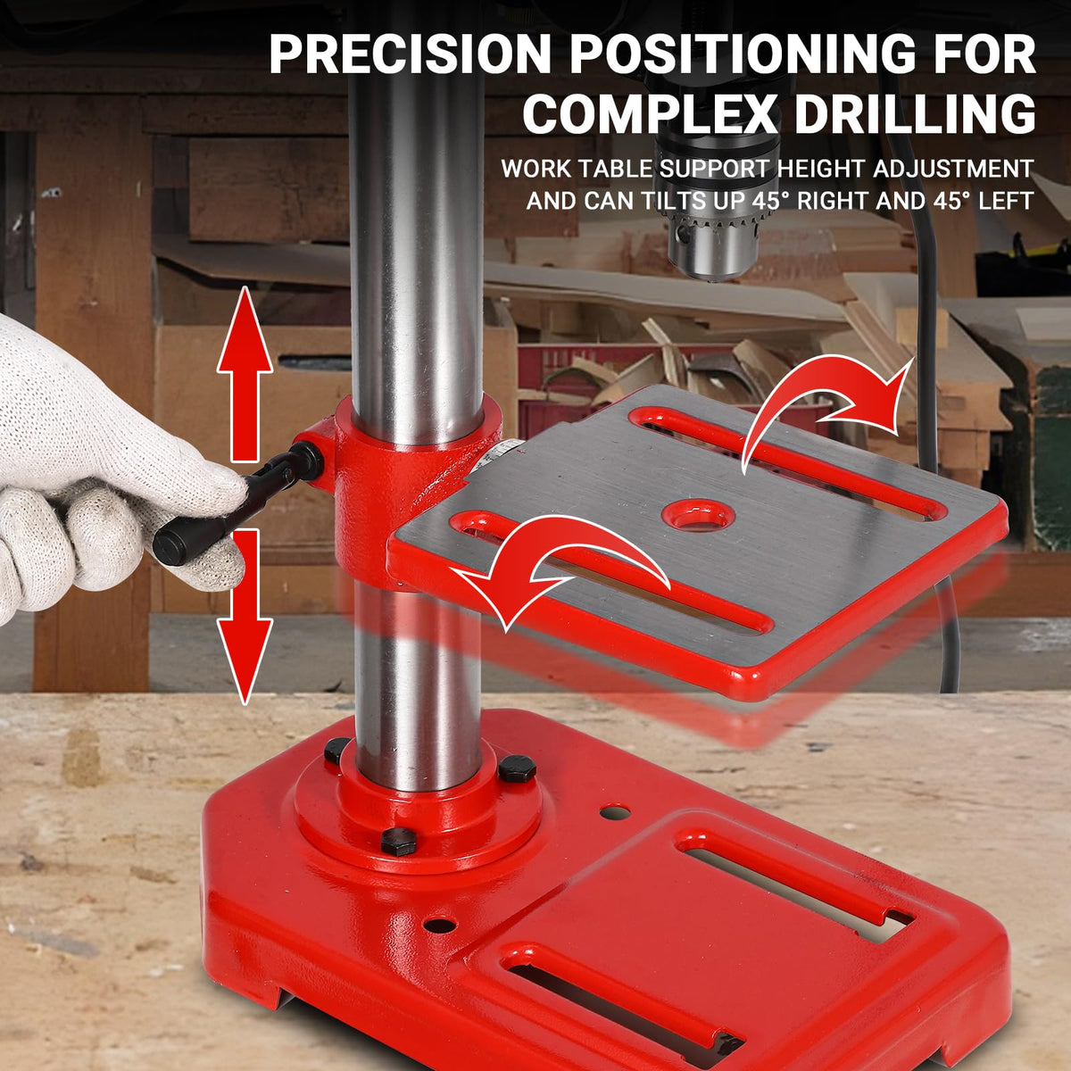 8" Benchtop Drill Press with 5 Adjustable Speeds H2304