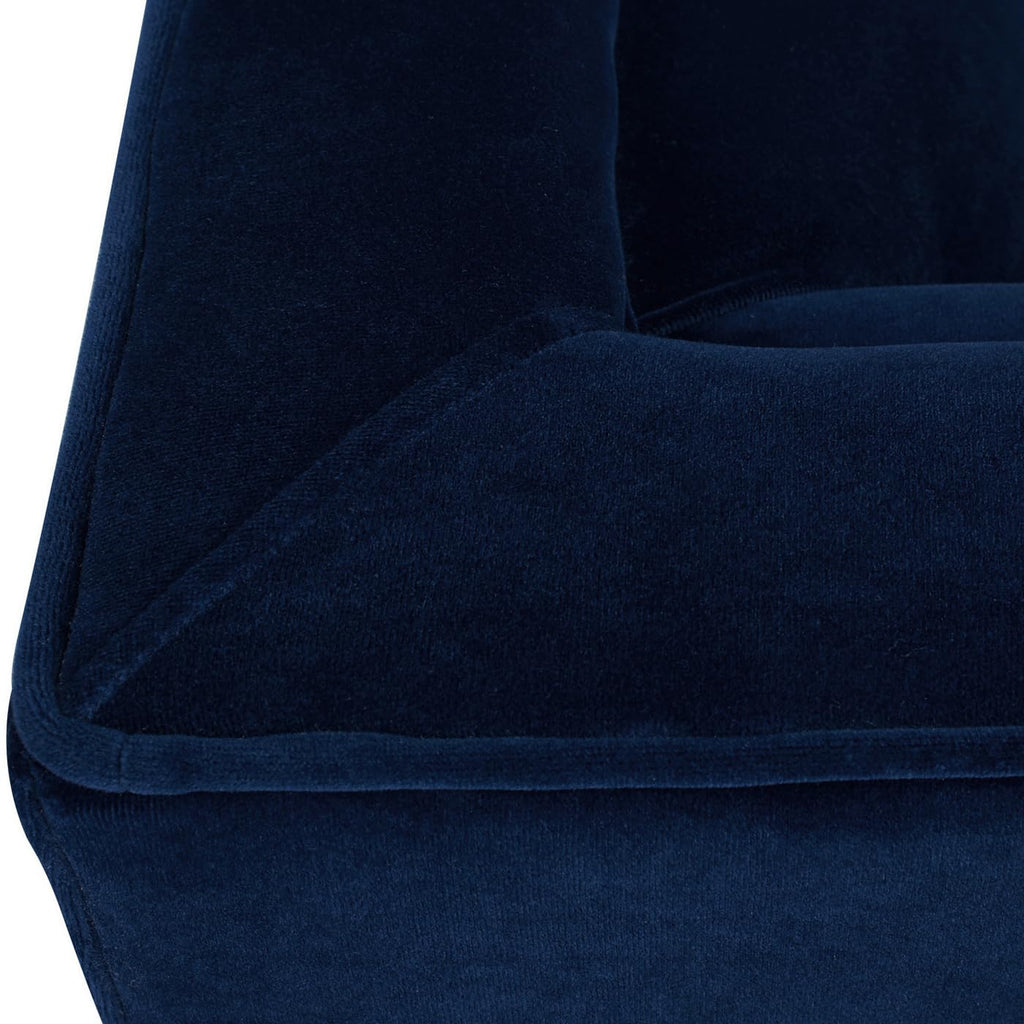 84" Navy Blue Velvet Tufted Sofa E78170