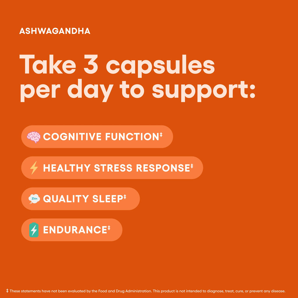 Organic Ashwagandha Root Powder 1950mg 90 Veggie Capsules P6142