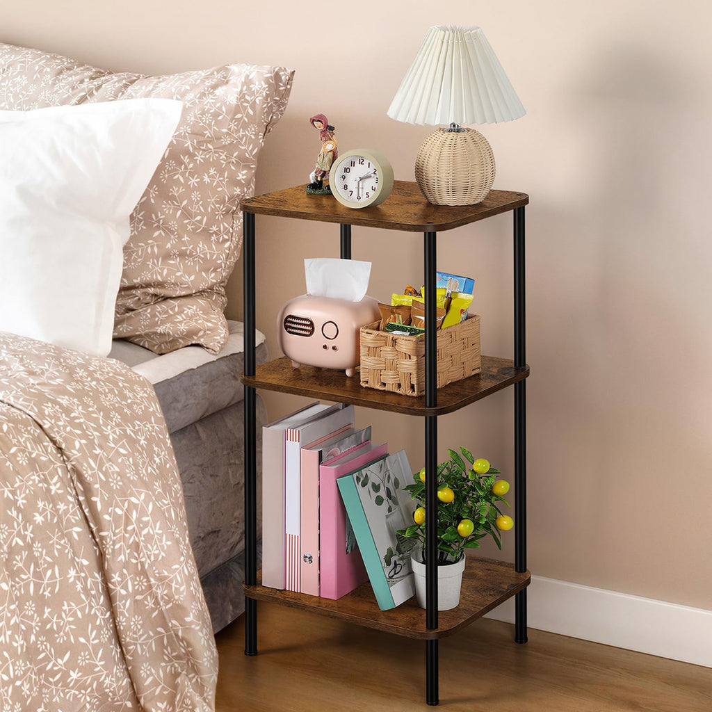3 Tier Rustic Brown End Table L718
