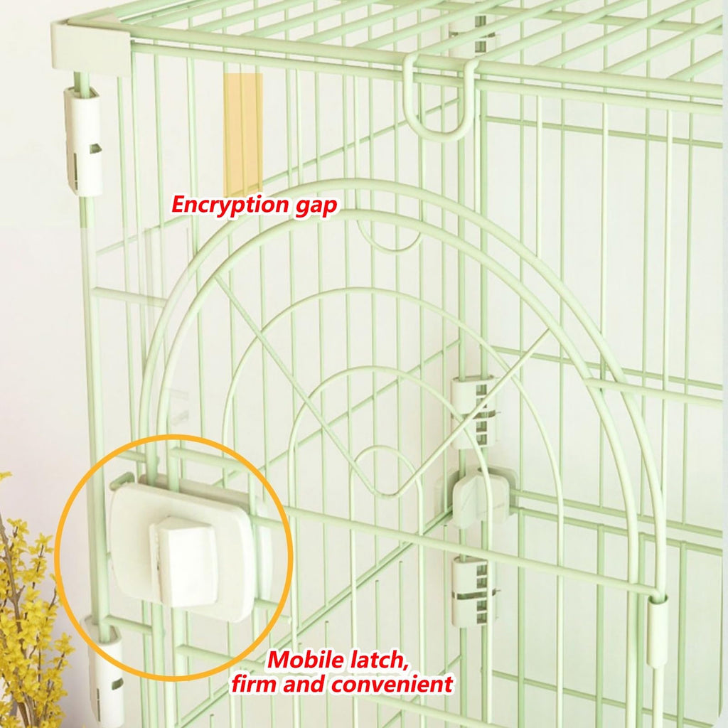 3/4-Tier Wire Cat Cage Playpen Kennel with Hammock E134196