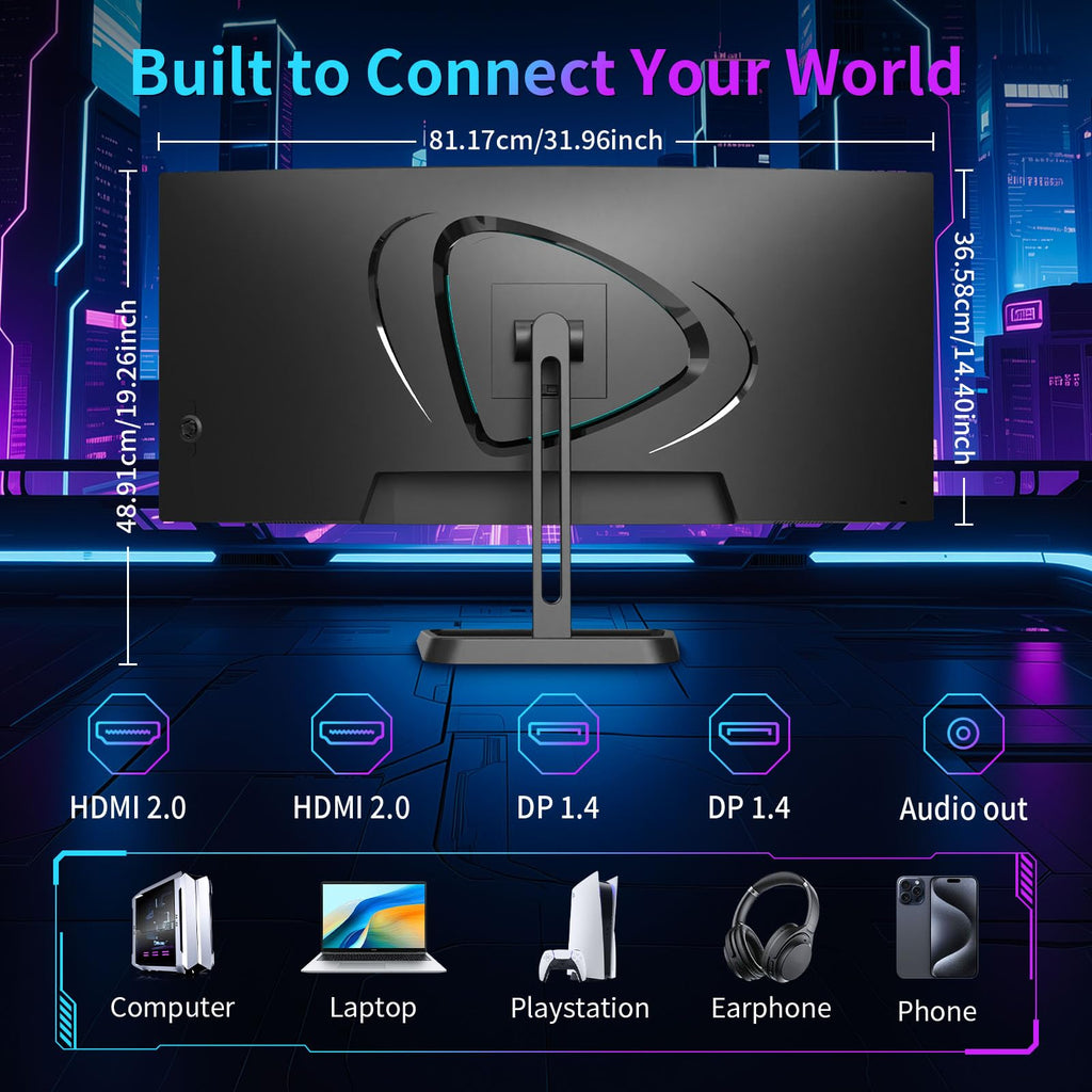 34” Curved Ultrawide Gaming Monitor 180Hz 3440×1440 A506740
