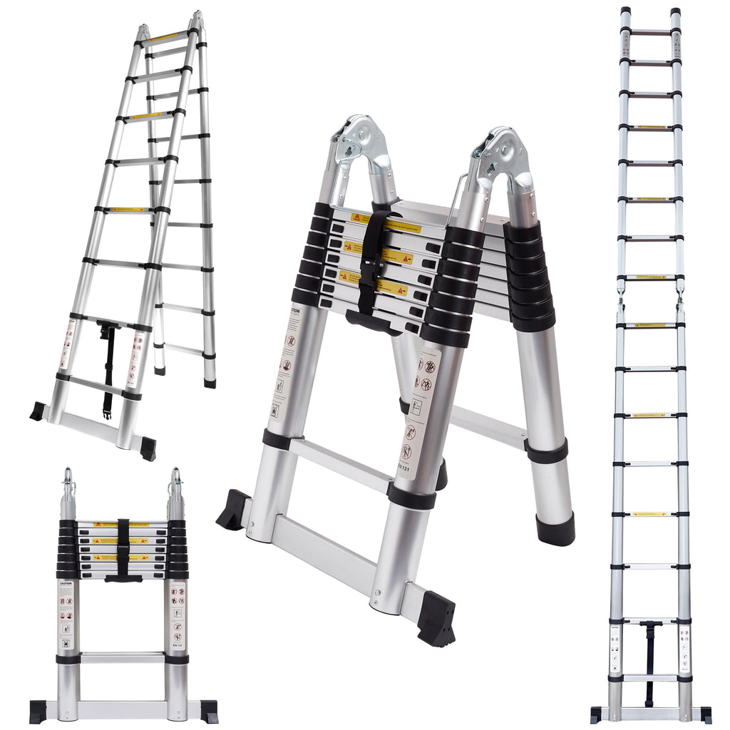 16.5FT Telescoping Ladder with Stabilizer Bar Z19609