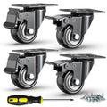 2 Inch Heavy Duty PU Caster Wheels, Set of 4 Q598517