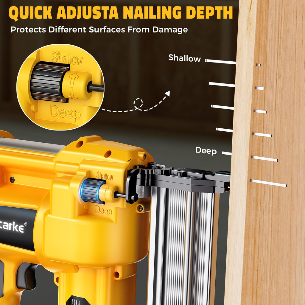 Cordless 2 in 1 Electric Nail Gun Staple Gun with 18GA Nails K7027