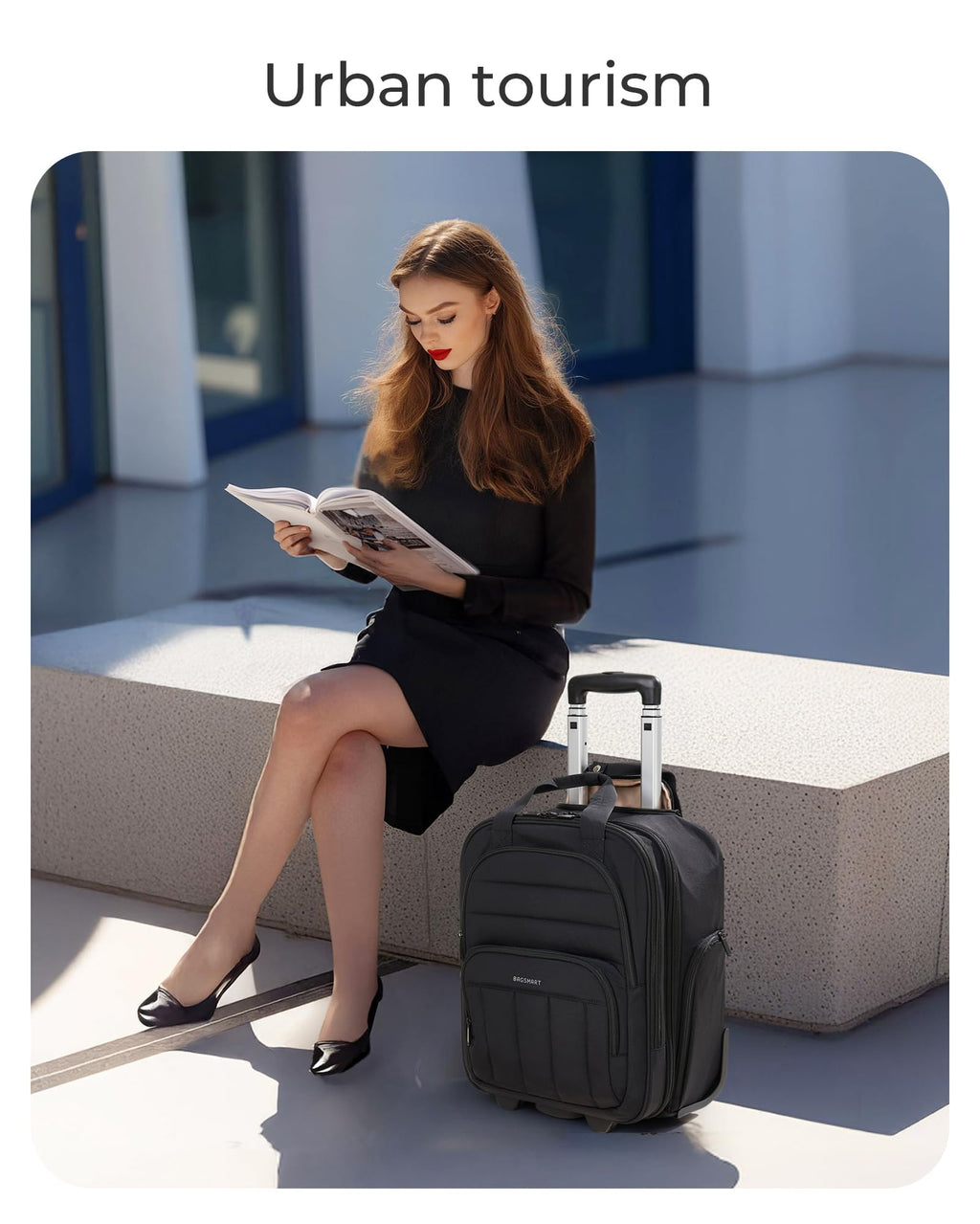 16 inch Lightweight Underseat Carry on Luggage with Wheels K692