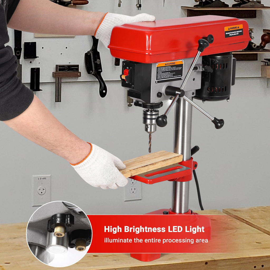 8" Benchtop Drill Press with 5 Adjustable Speeds H2304