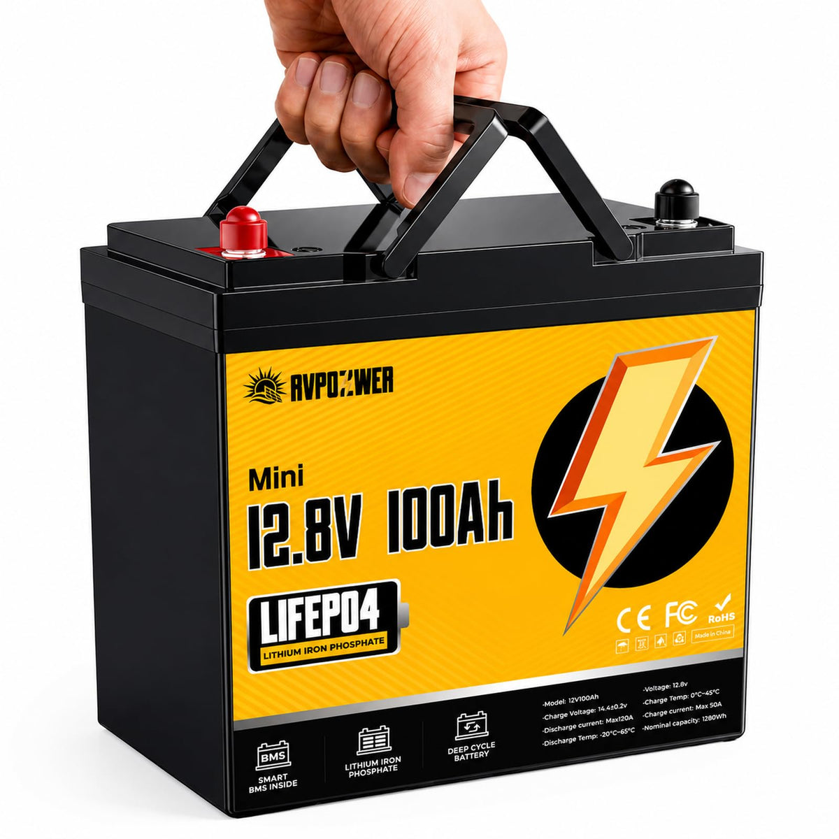 12V 100Ah LiFePO4 Battery Group 24 E4507
