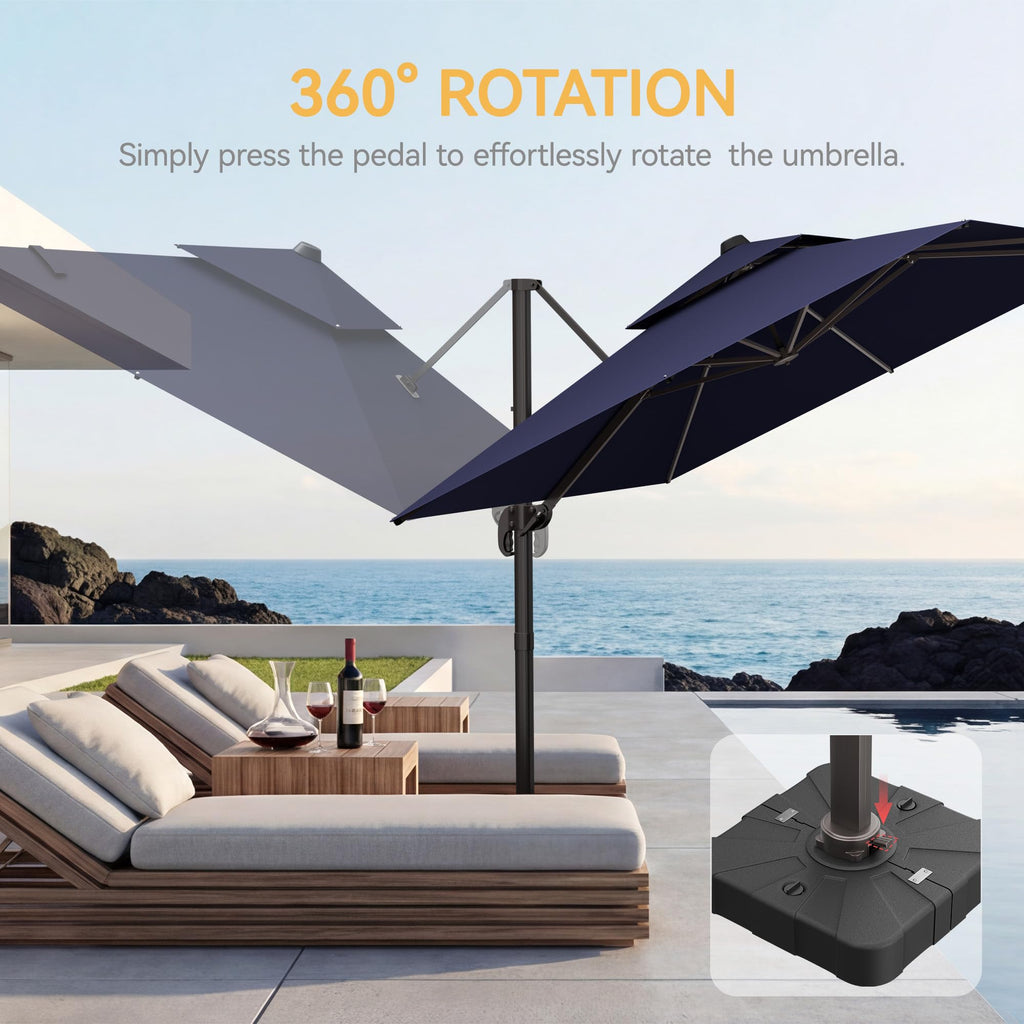 Cantilever Patio Umbrella with Base L94855