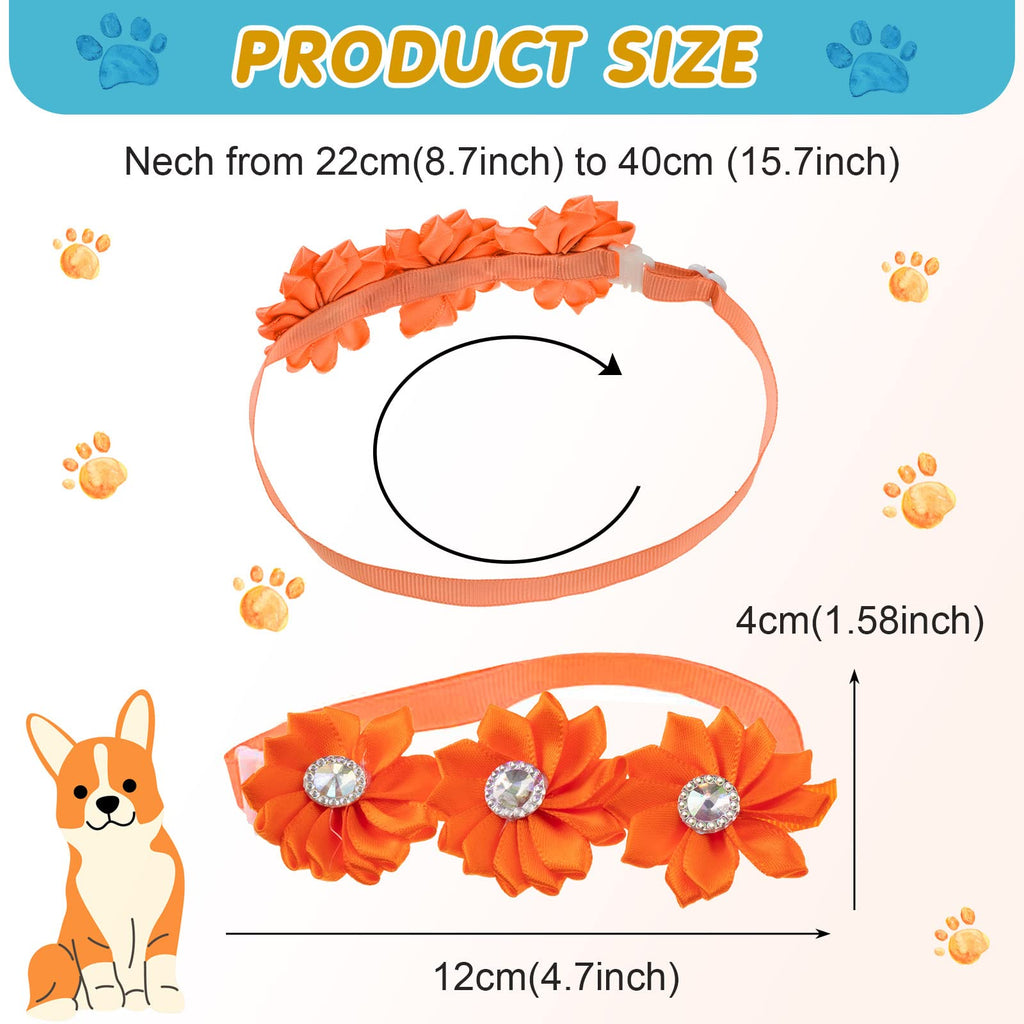 80 Pcs Dog Bowtie Flower Collar Adjustable J98475