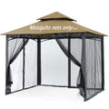 Black 10x10FT 4-Door Zipper Mosquito Netting X4885