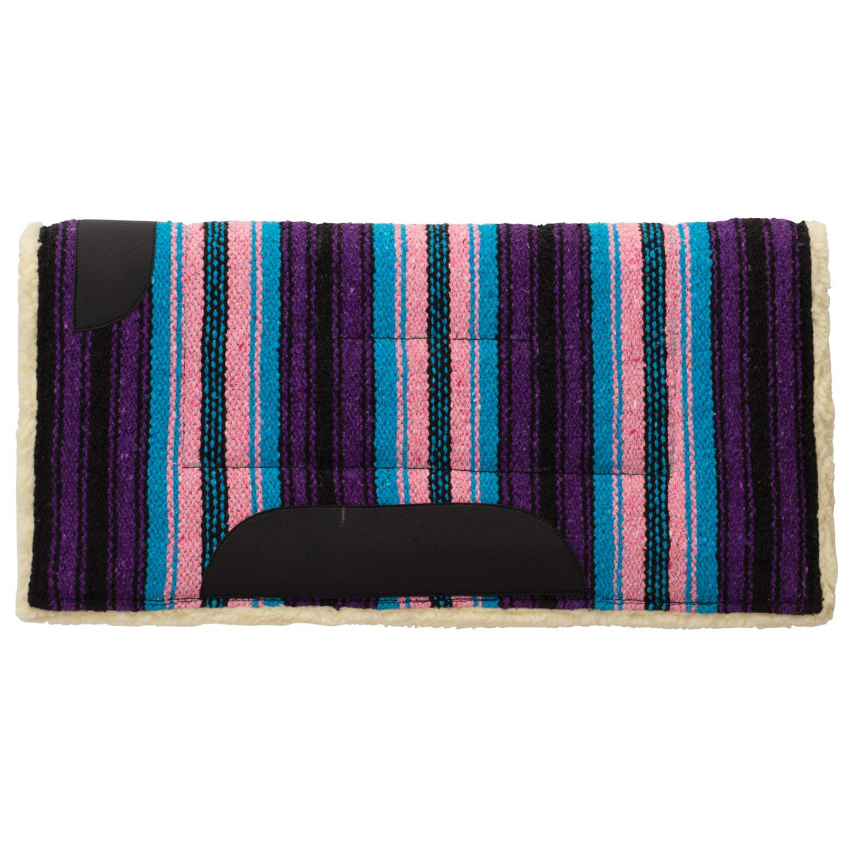 Acrylic Saddle Pad 22" L x 22" W Pink/Purple Stripe A1658
