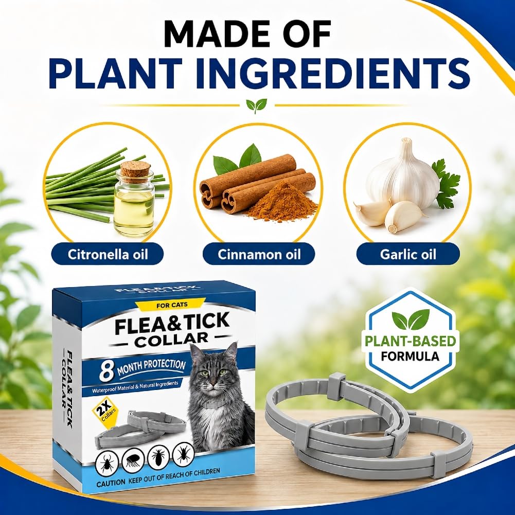Flea & Tick Collar for Cats 4 Pack N21464