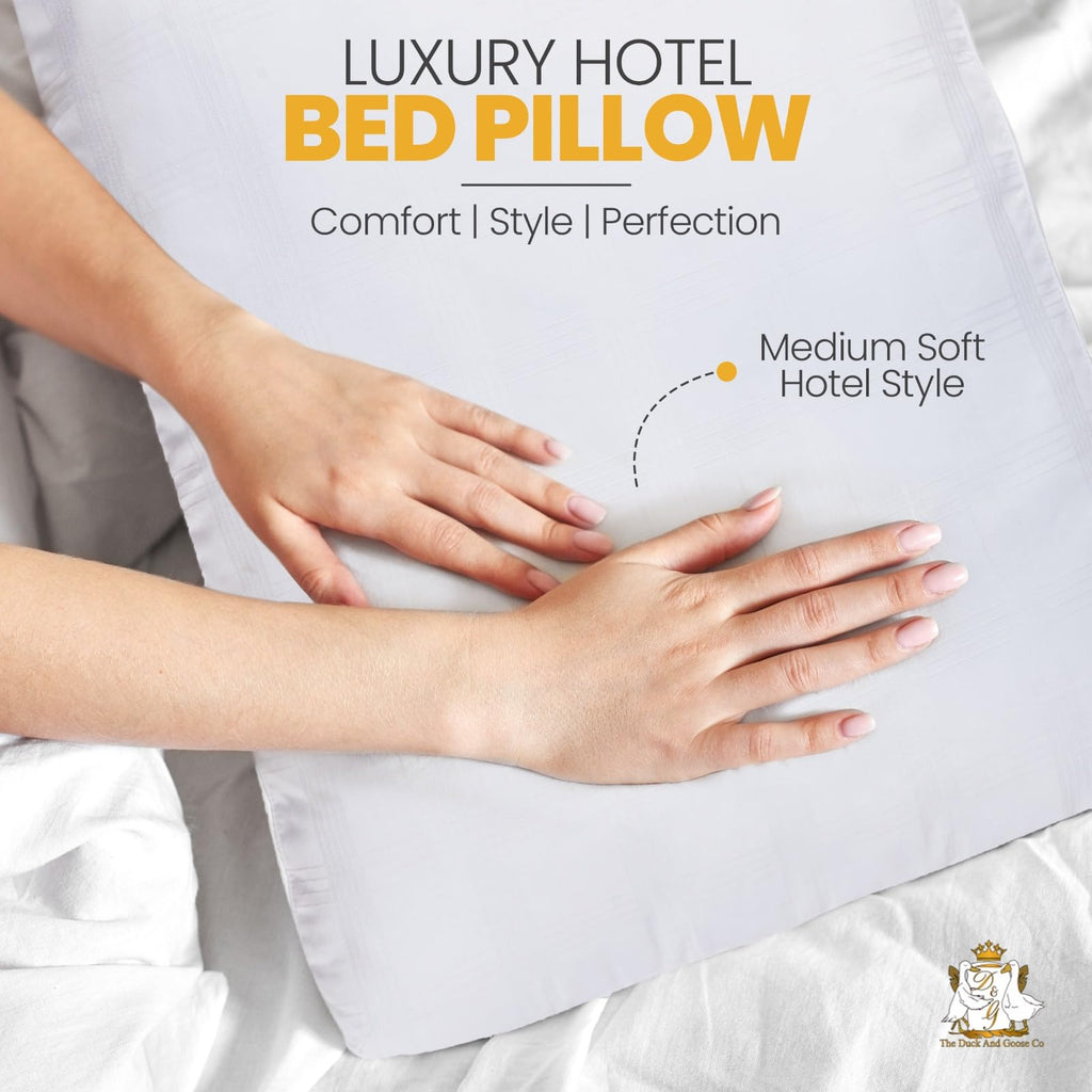 King Size Cotton Down Alternative Bed Pillows Set of 2 L803