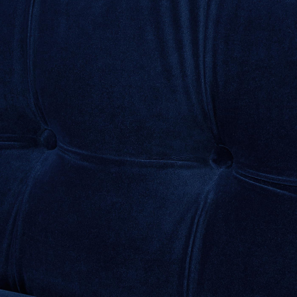 84" Navy Blue Velvet Tufted Sofa E78170