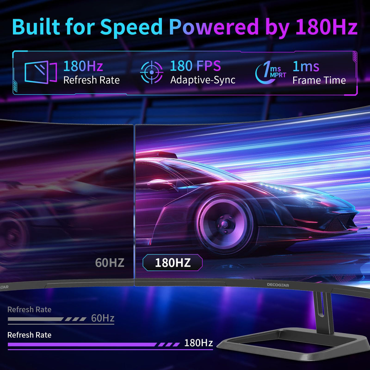 34” Curved Ultrawide Gaming Monitor 180Hz 3440×1440 A506740