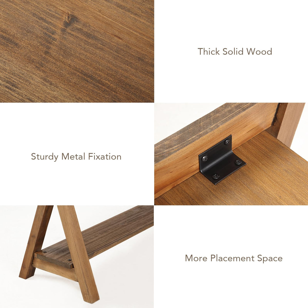 30" Solid Wood Storage Bench U9391