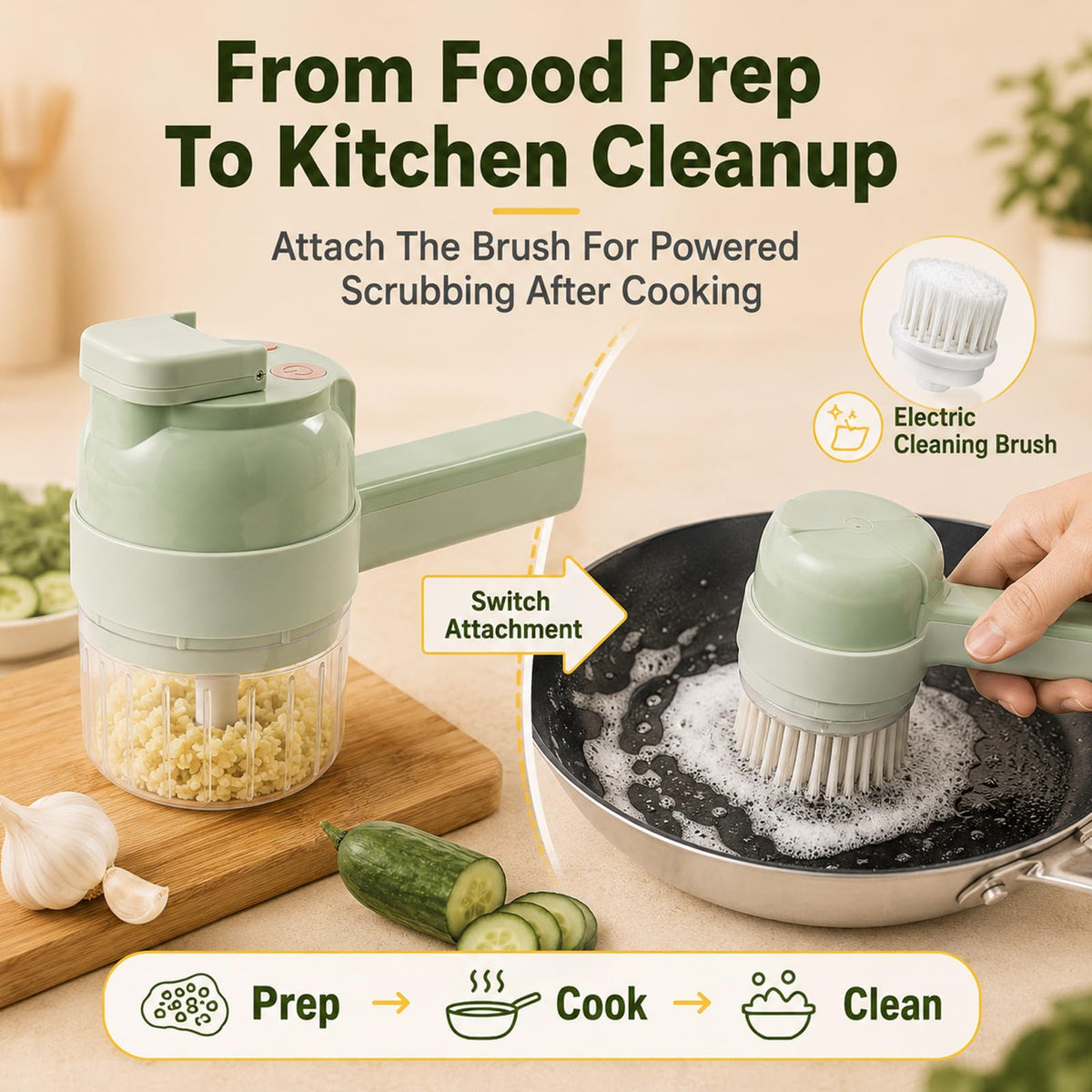 4 in 1 Handheld Electric Food Chopper L93540