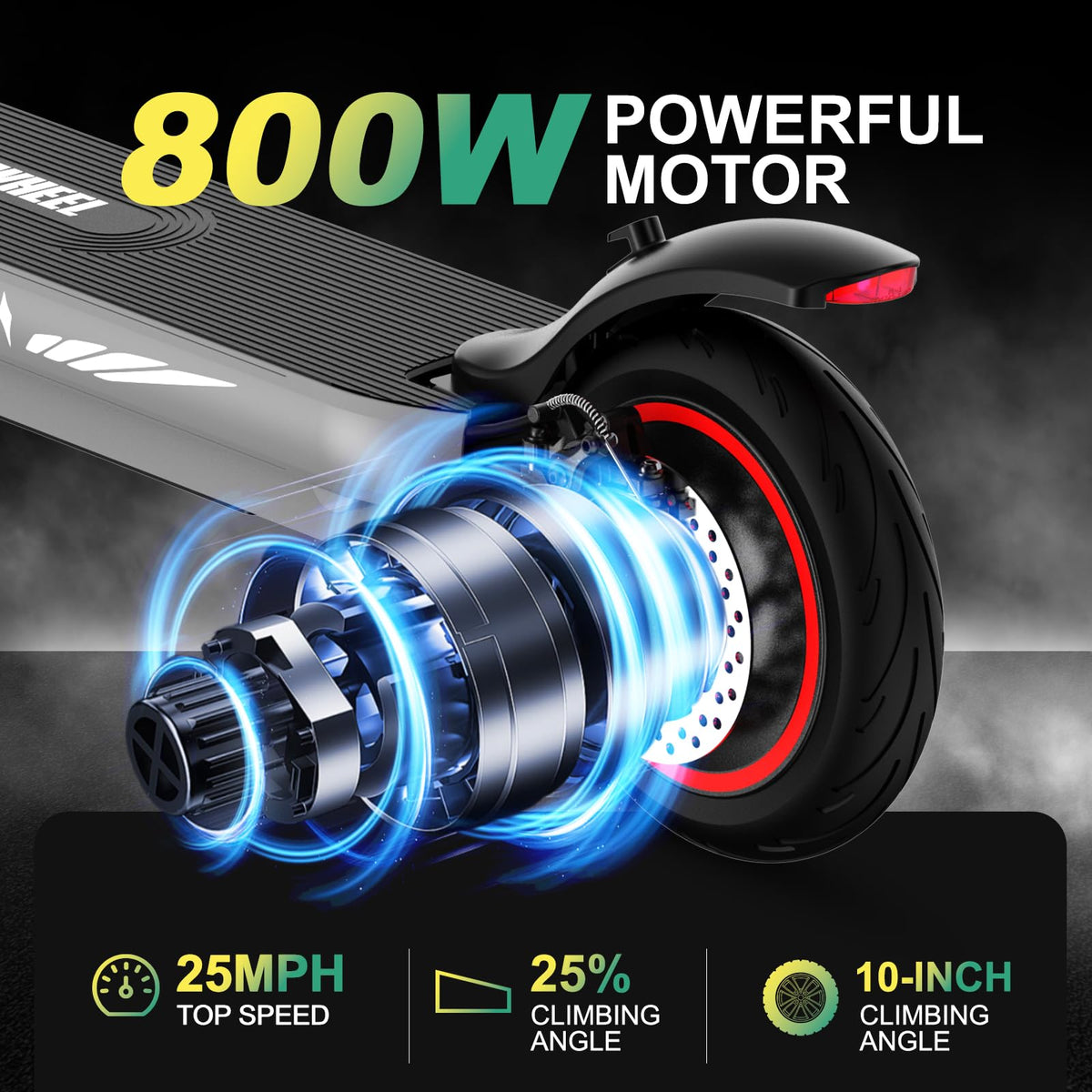 800W Electric Scooter with 10" Pneumatic Tires I392555