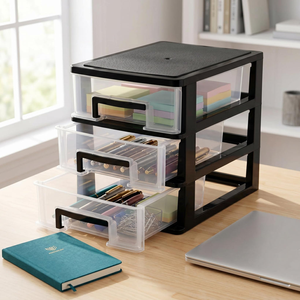 3 Drawer Plastic Desk Organizer B484363