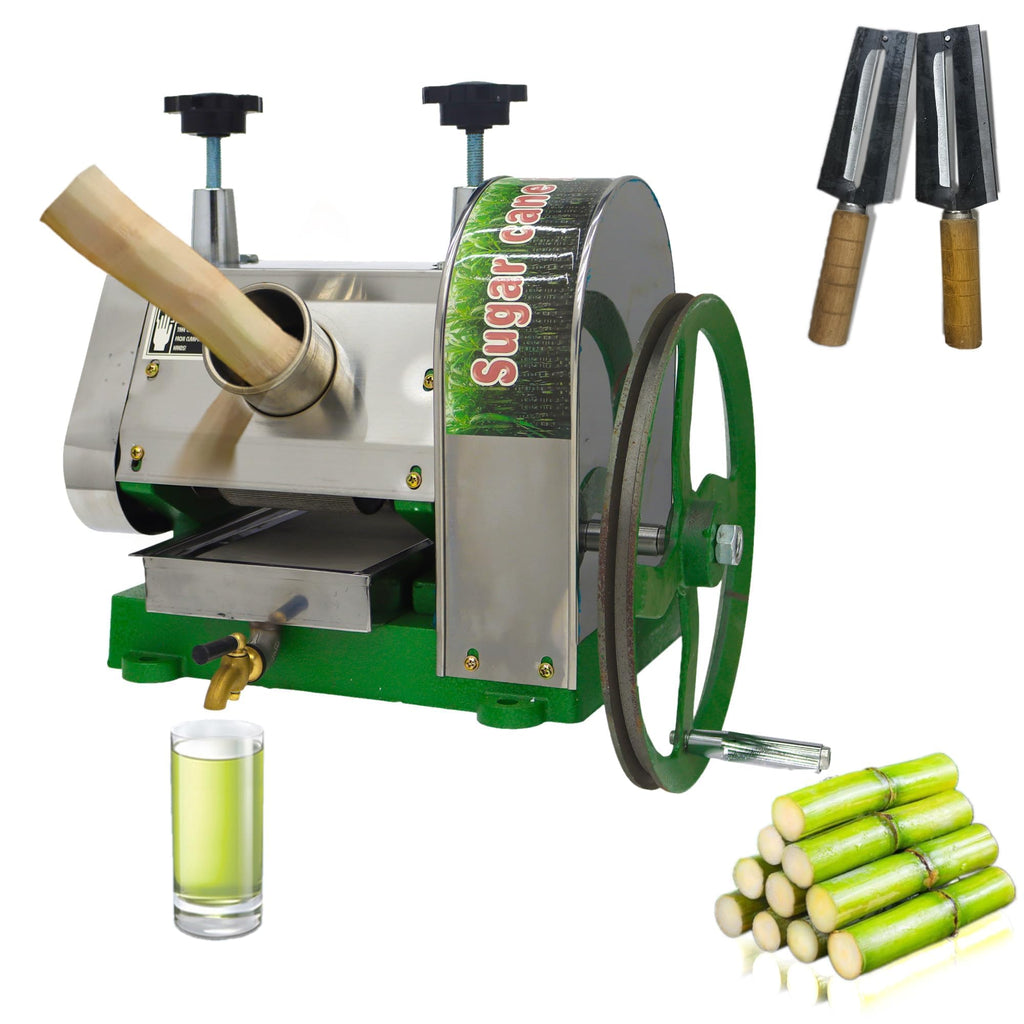 Manual Sugar Cane Juicer Machine with 2 Peeling Knives K9054