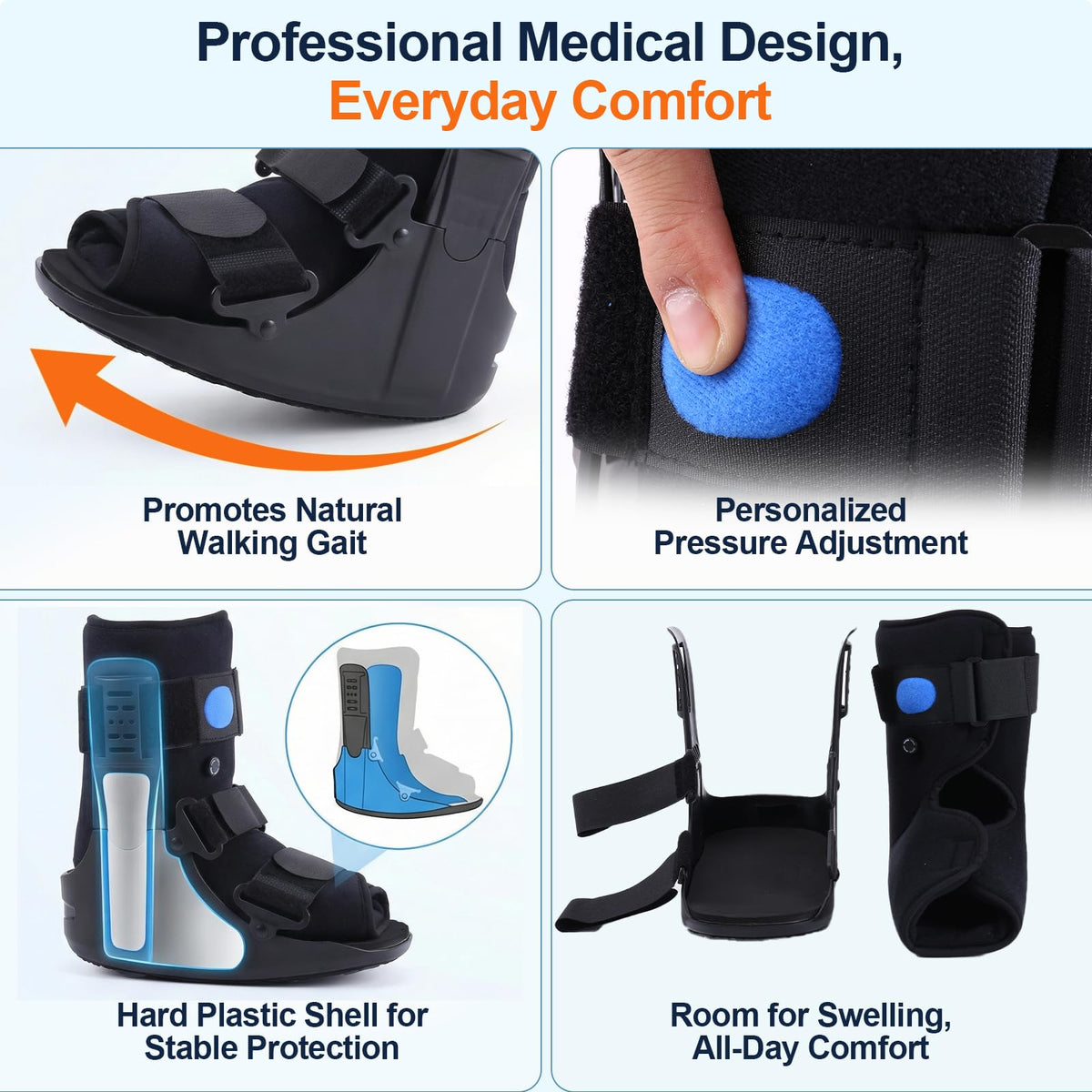 Inflatable Air Cam Walker Fracture Boot with Adjustable Shoe Lift V917790