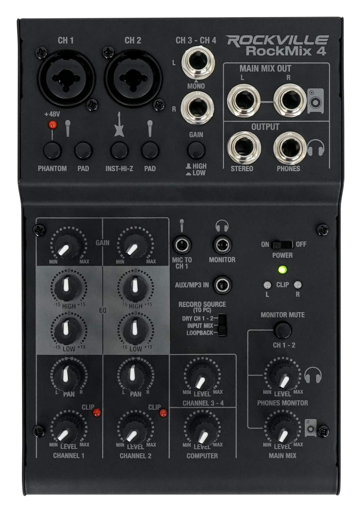 4-Channel Pro Recording Mixer with USB Interface Z8573