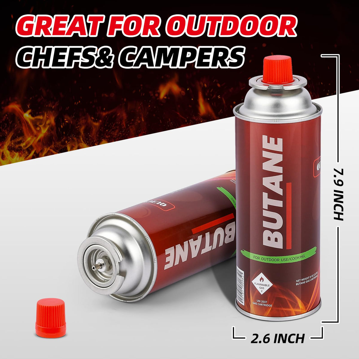 4 Pack 8oz Butane Fuel Cylinders Y2786