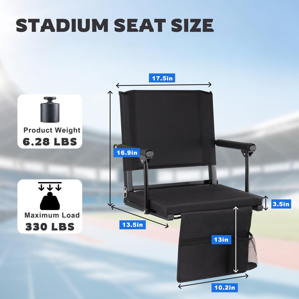 2 PCS Stadium Seats with Back Support M495
