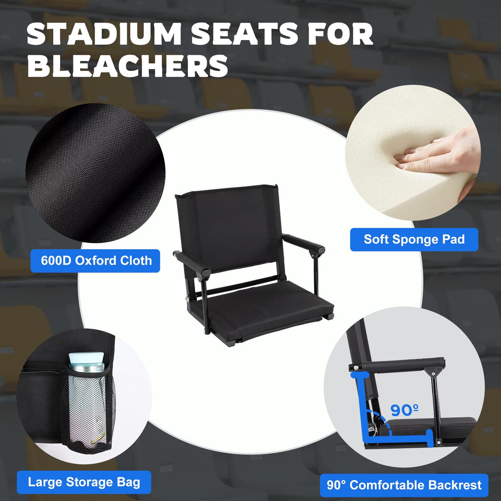 2 PCS Stadium Seats with Back Support M495