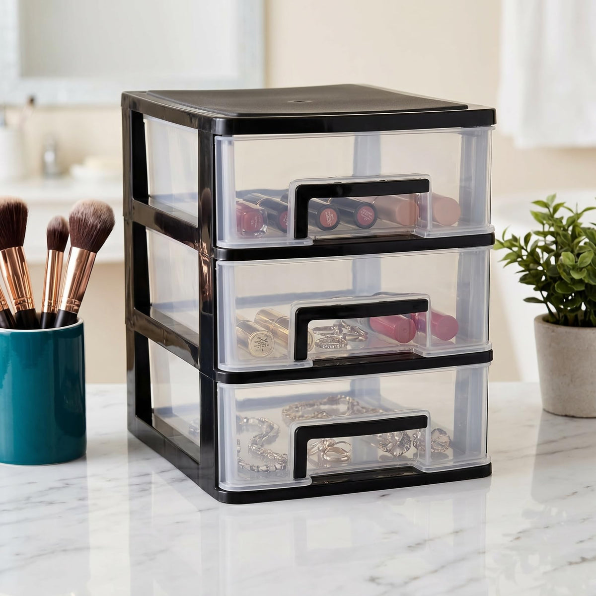 3 Drawer Plastic Desk Organizer B484363