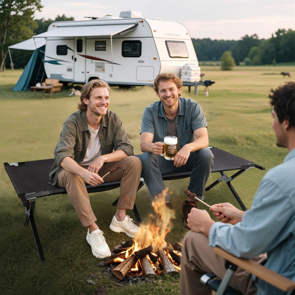 Folding Camping Cot with Carry Bag, 300 lb, Black E8123