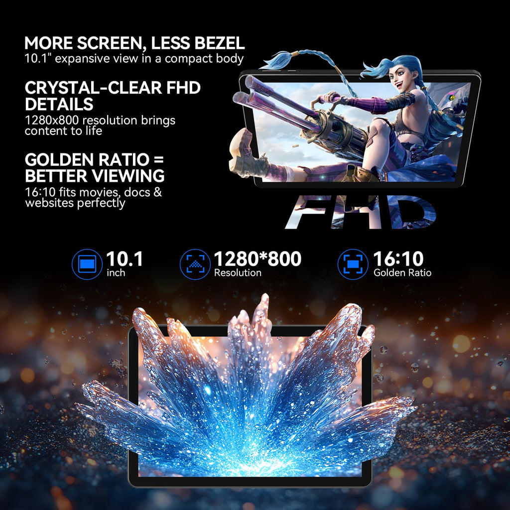 10.1 inch Android 15 Tablet Octa-Core 16GB RAM 64GB ROM J106