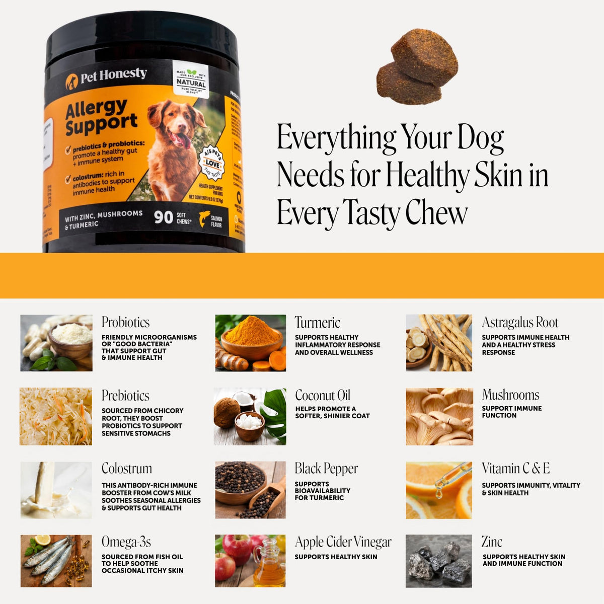 Salmon 90ct Dog Allergy Chews Z52341