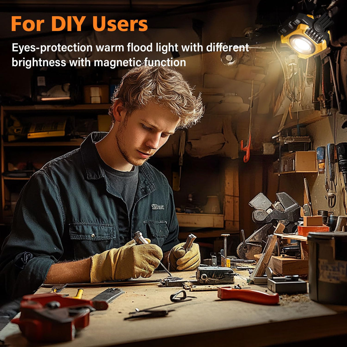 2-Pack 2400LM Magnetic Rechargeable Work Light L470