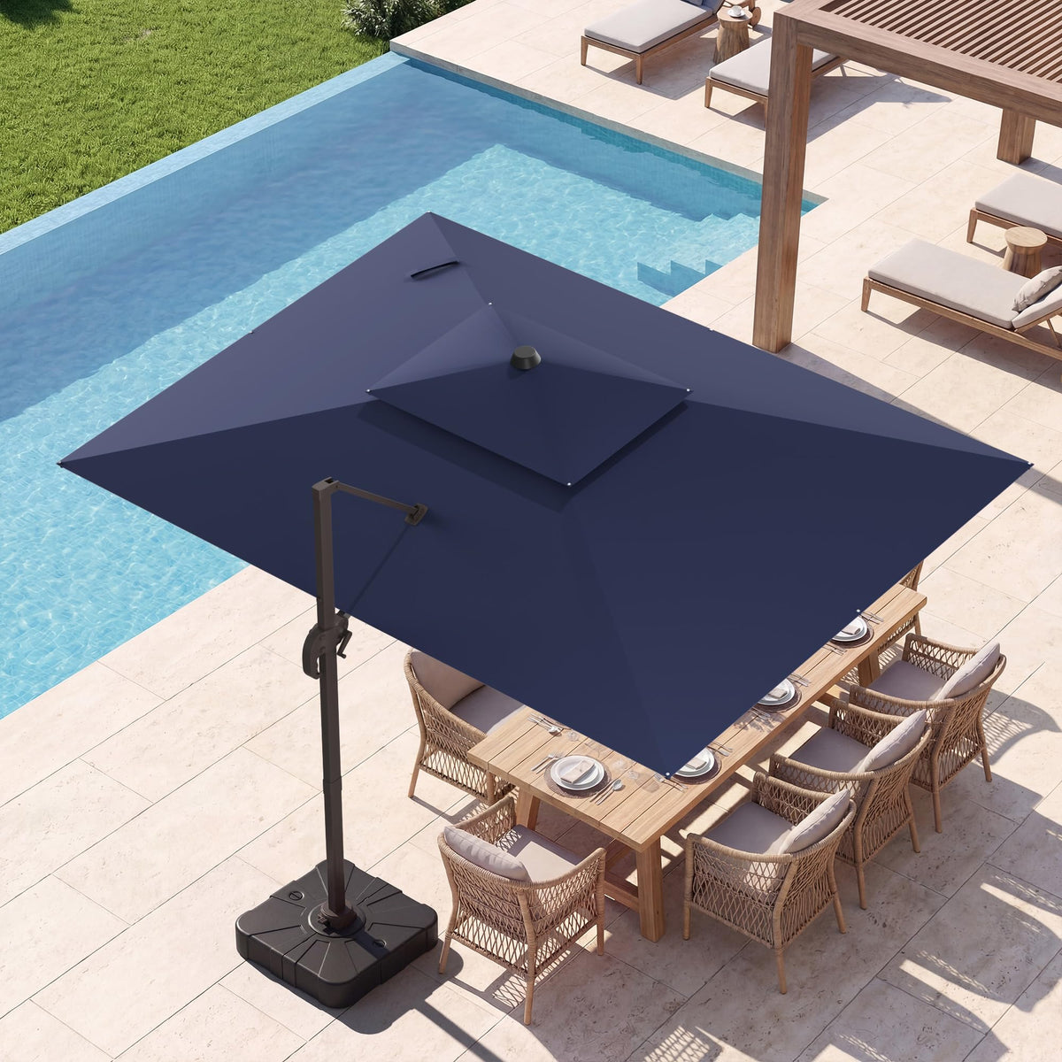 Cantilever Patio Umbrella with Base L94855