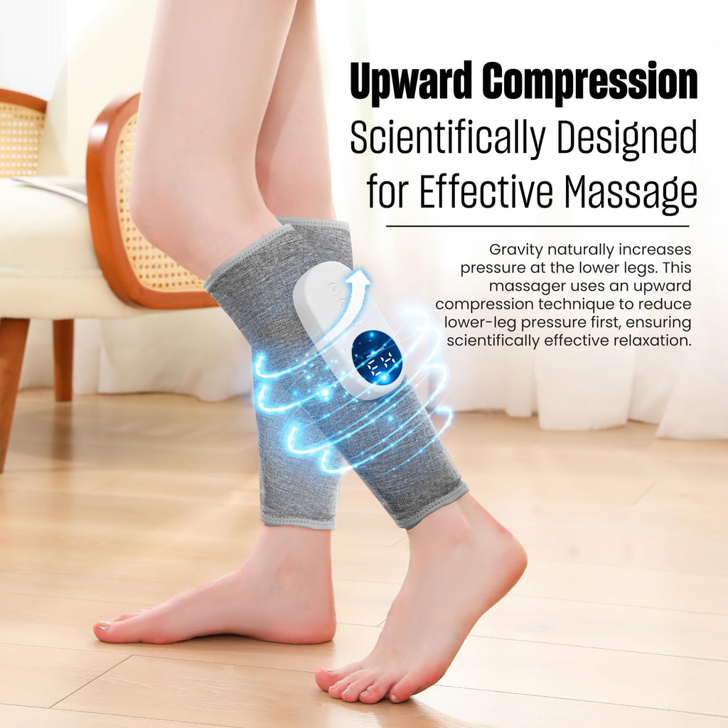 Light Gray Leg Massager with Heat and Compression Z65828