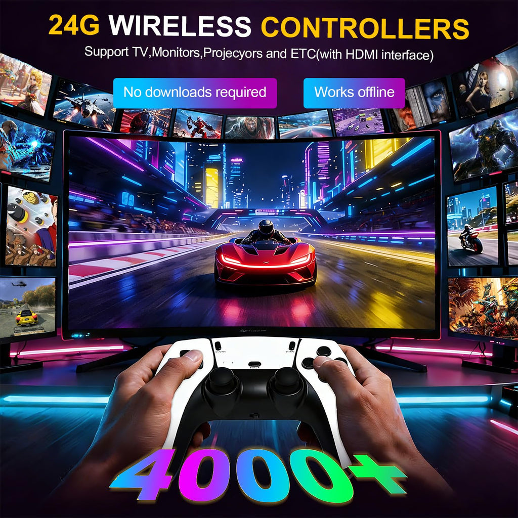 Retro Gaming Console Stick with Dual Wireless Controllers D938261