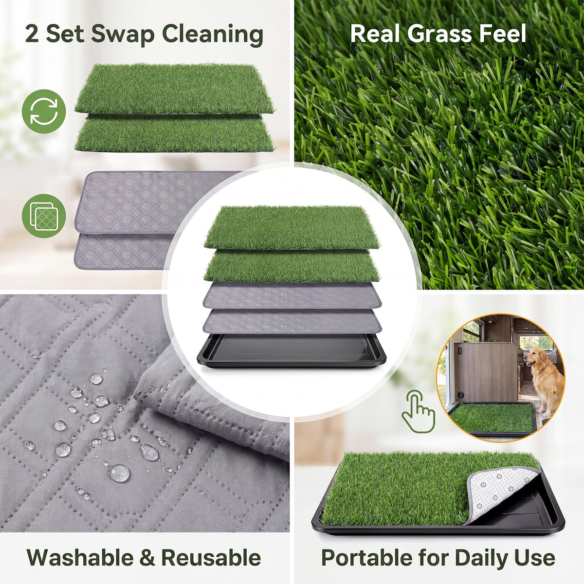 Dog Grass Pad with Tray 30 x 20 in X777481