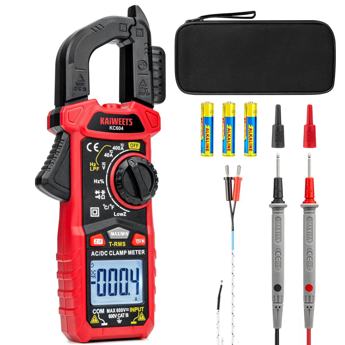 Digital Clamp Meter Multimeter with D-Shaped Jaw L162