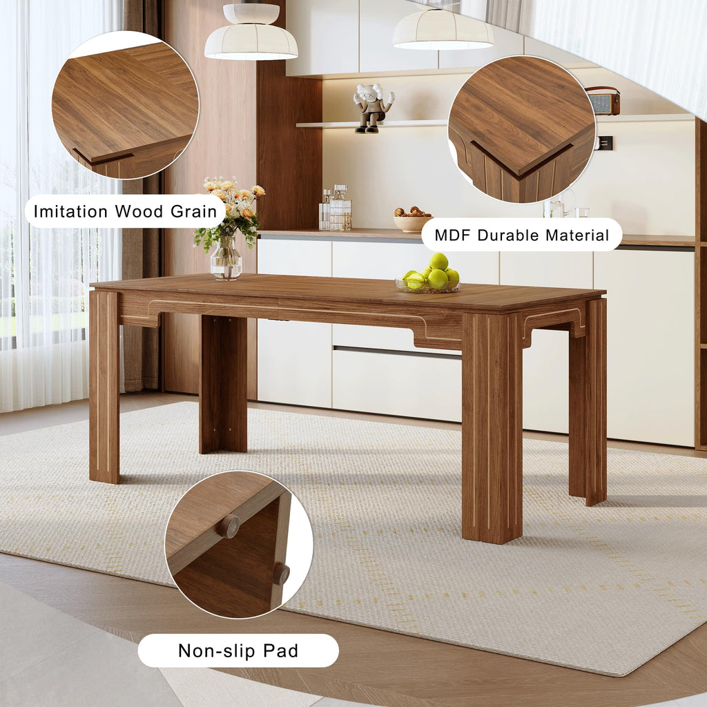 9 Piece Dining Table Set with 8 Pu Leather Chairs B659