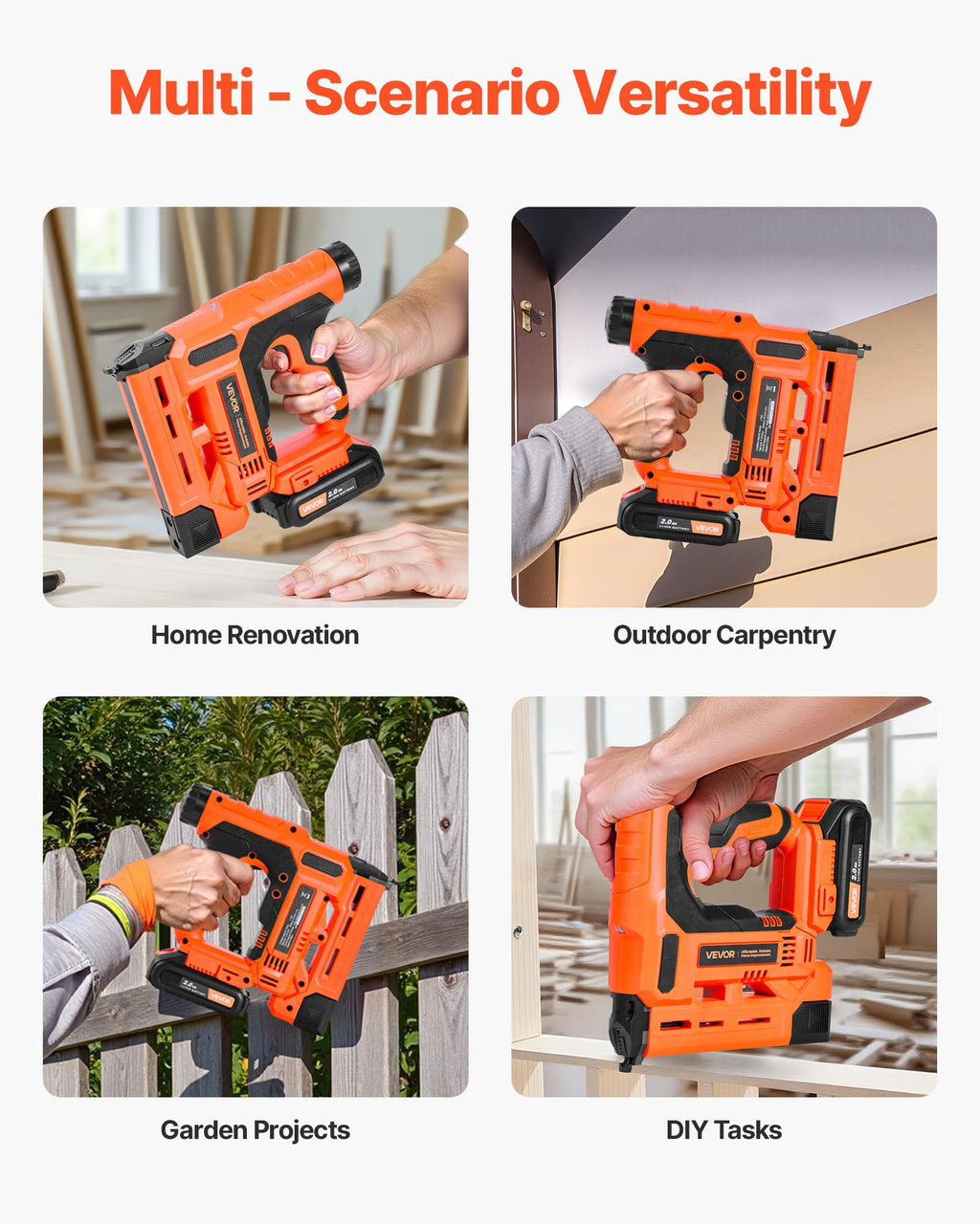 Cordless 2-in-1 18 Gauge Nail Gun Staple Gun W34244