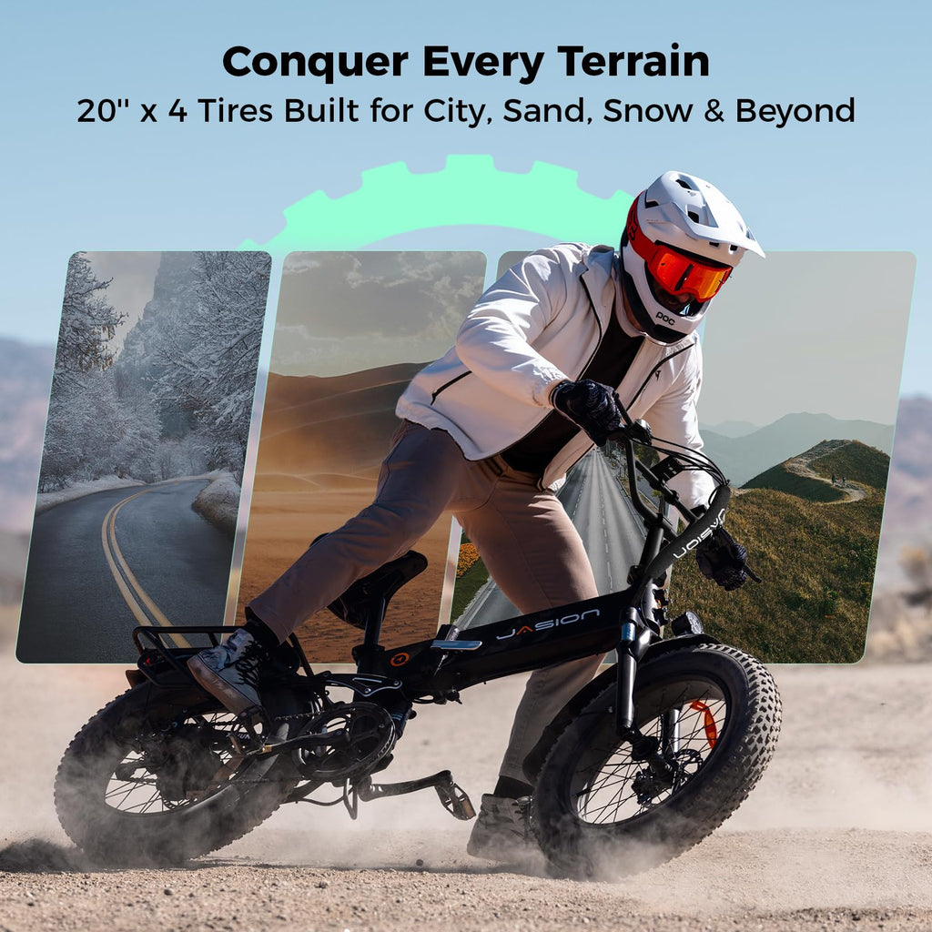 1400W Peak 20'' Fat Tire Foldable Electric Bike C91979