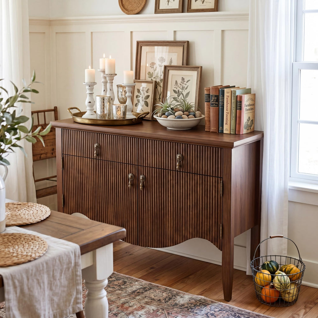 40" Fluted Buffet Cabinet with Drawer I1834