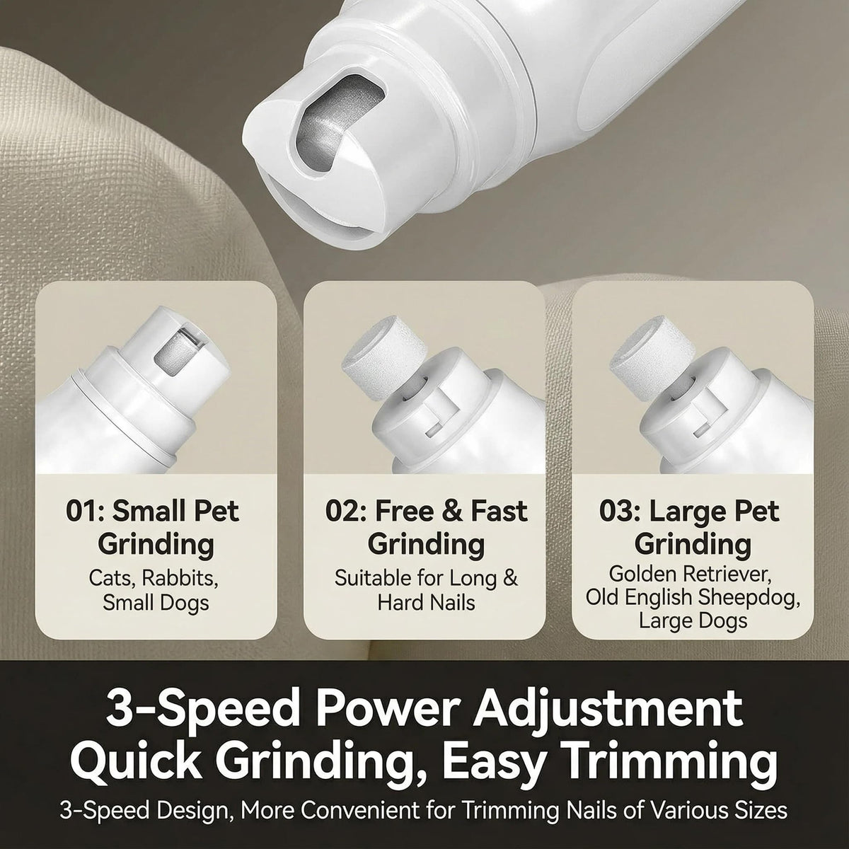 Electric Quiet Dog Nail Grinder A9910