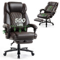 Brown Reclining Executive Office Chair with Footrest G823874