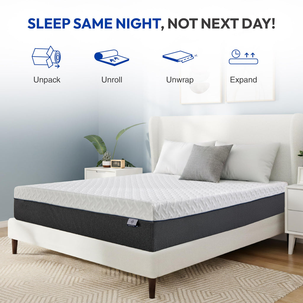 10 Inch Gel-Infused Green Tea Memory Foam Twin Mattress Q819